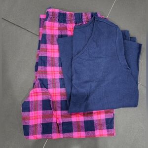 Fruit of the Loom Pink and Blue Pajama Set